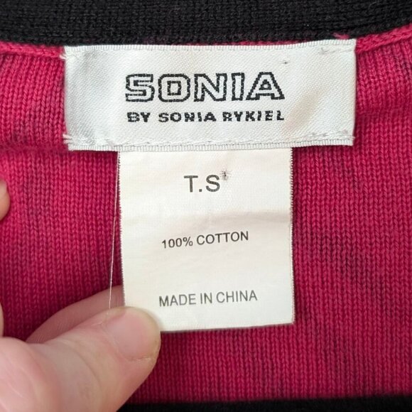 Sonia by Sonia Rykiel Pink & Black Pattern Sweater - Picture 9 of 9